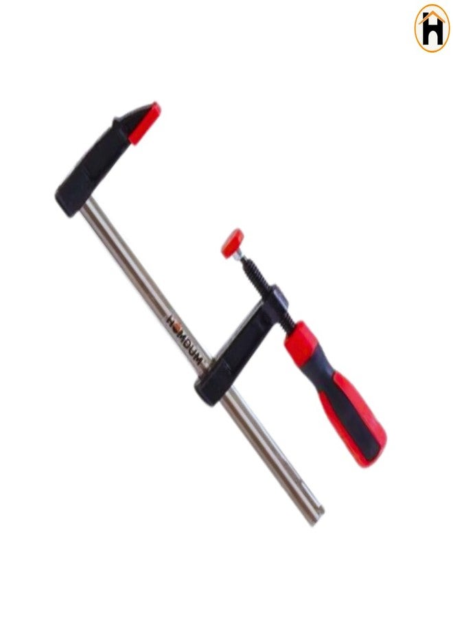 Homdum 8 inch Steel f clamp 200 x 50 mm F Clamp with Rubberized Handle andurface Protection PVC Cover for Better Grip Metal F Clamps for Woodworking Glass and Welding Works Pack OF 4 PC - Image 2